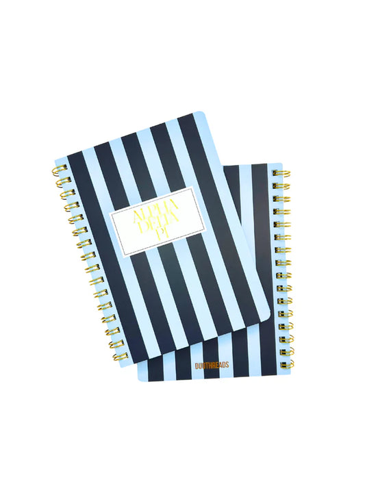 ADPi  Stripe Spiral Notebook