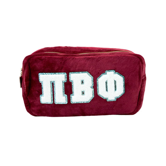 Pi Phi Chenille Cosmetic Toiletries Pouch
