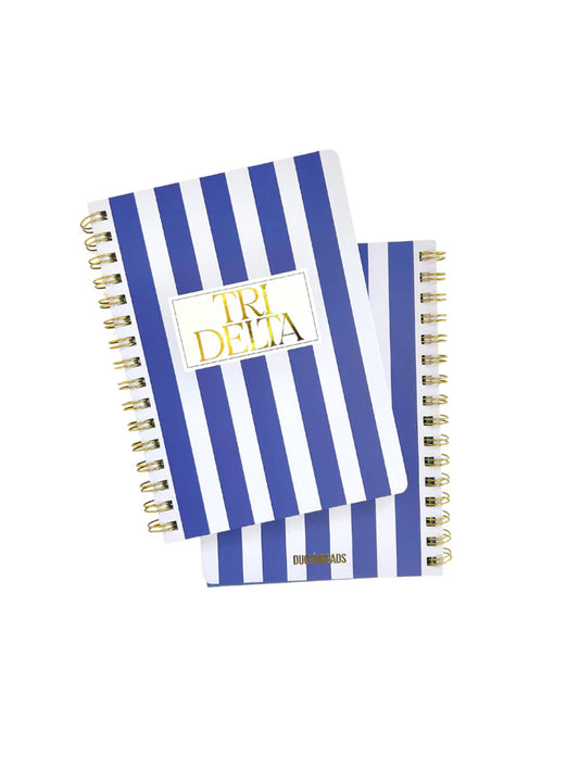 Tri Delta Stripe Spiral Notebook